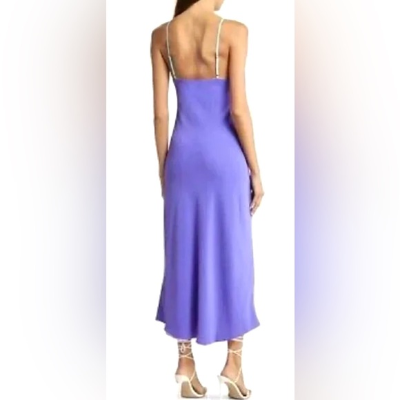 LE SUPERBE Bessette reversible purple or pink midi slip dress NWT - Picture 4 of 16